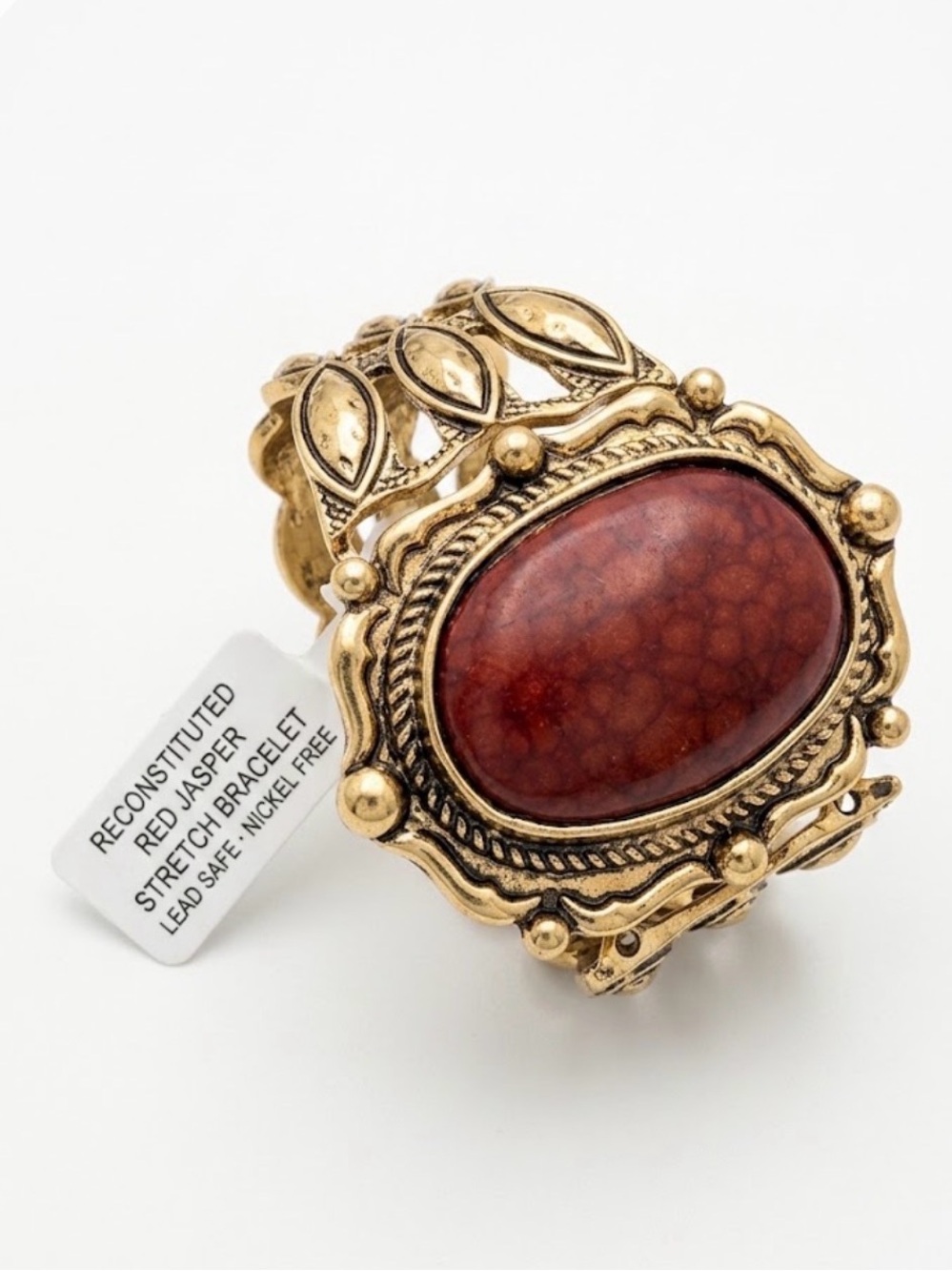 NWT ⚜️♥️⚜️ Piper K Reconstituted Red Jasper Stretch Bracelet